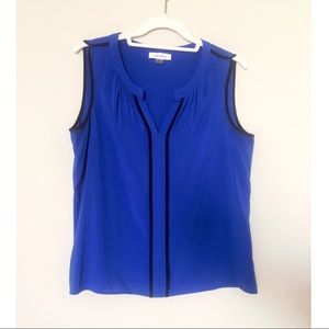 ☀️ Calvin Klein Blue V-Neck Top | Size M
